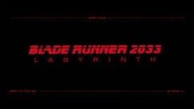 The logo for Blade Runner 2033: Labyrinth, featuring red text on a black background