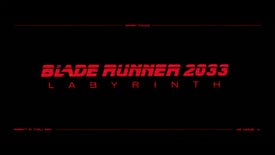 The logo for Blade Runner 2033: Labyrinth, featuring red text on a black background