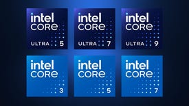 A graphic showing the Intel's rebranded logos for its Core and Core Ultra CPUs.