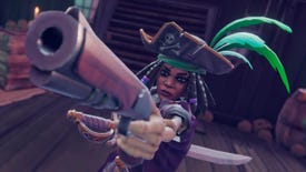 Afia readies to fire her gun in Shadow Gambit: The Cursed Crew