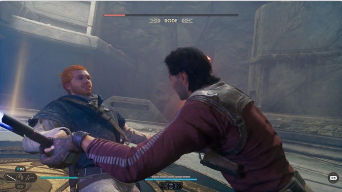 Cal fights Bode in Star Wars Jedi: Survivor.