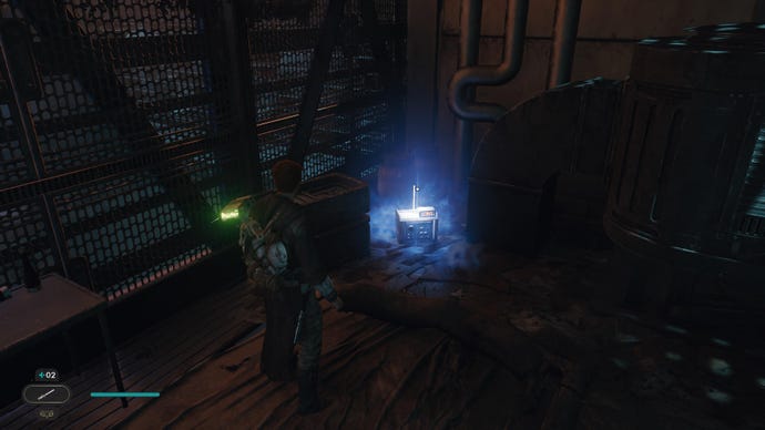 Star Wars Jedi: Survivor screenshot showing Cal staring at a Force Echo.