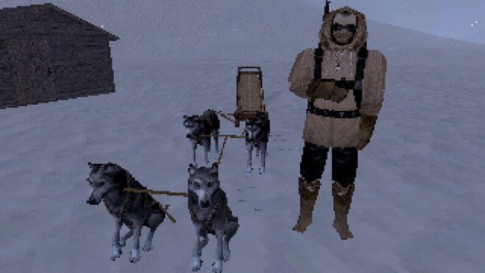 Dogsledding scenes in a That Which Gave Chase screenshot.